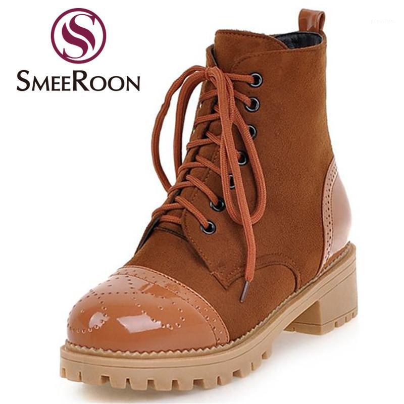 Smeeroon big size 34-43 women's shoes ladies boots for woman lace up ankle boots platform comfortable med heels winter1, Black
Smeeroon big size 34-43 women's shoes ladies boots for woman lace up ankle boots platform comfortable med heels winter1, Black