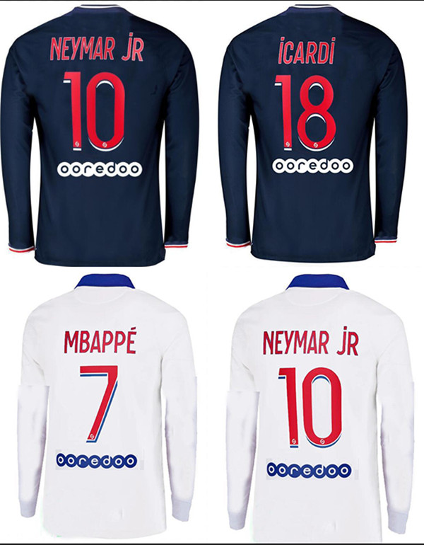 2020/21 Long sleeve soccer jerseys MBAPPE ICARD DRAXLER Maillots de football shirts NEYMAR JR ICARDI men soccer uniforms football shirt, Away
2020/21 Long sleeve soccer jerseys MBAPPE ICARD DRAXLER Maillots de football shirts NEYMAR JR ICARDI men soccer uniforms football shirt, Away