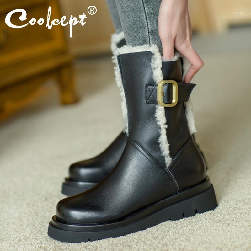 Coolcept Women Plush Fur Half Short Boots Real Leather Winter Snow Boots Women Warm Shoes Fashion Daily Footwear Size 34-411, Black
Coolcept Women Plush Fur Half Short Boots Real Leather Winter Snow Boots Women Warm Shoes Fashion Daily Footwear Size 34-411, Black