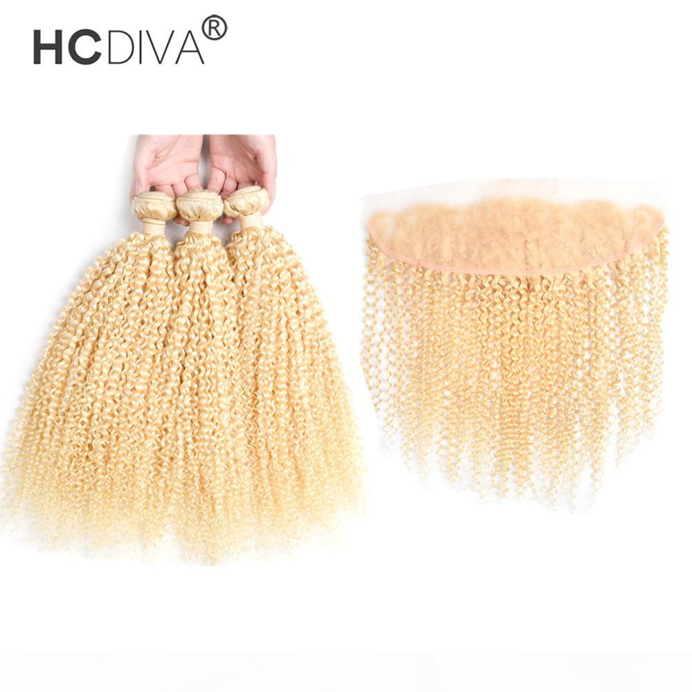 Brazilian Virgin Kinky Curly Blonde Hair Bundle with Lace Frontal Grade Color 613 3 Bundles Hair with Closure 13*4
Brazilian Virgin Kinky Curly Blonde Hair Bundle with Lace Frontal Grade Color 613 3 Bundles Hair with Closure 13*4