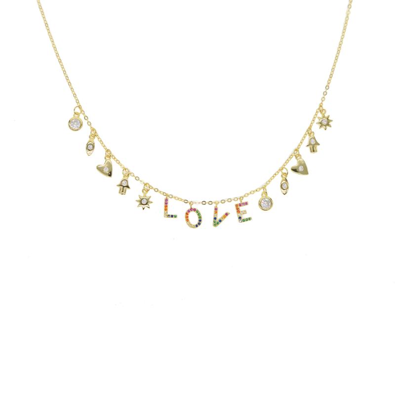 2020 New Women girl Fashion Lovely rainbow CZ Choker Necklace delicate small Letter charm 925 sterling silver Pendant jewelry
2020 New Women girl Fashion Lovely rainbow CZ Choker Necklace delicate small Letter charm 925 sterling silver Pendant jewelry