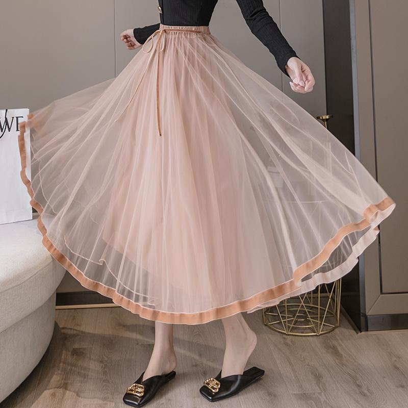 A word skirt scene shooting video spot early autumn the new velvet splicing skirts fairy skirt, Gray
A word skirt scene shooting video spot early autumn the new velvet splicing skirts fairy skirt, Gray