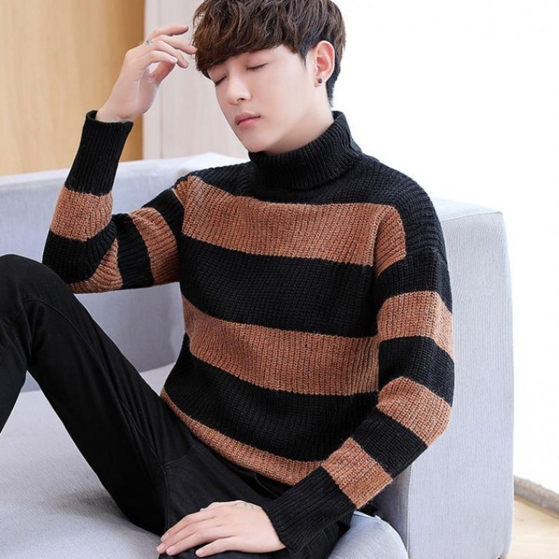 The autumn/winter men long sleeve turtleneck loose render fashion knitwear joker 201203