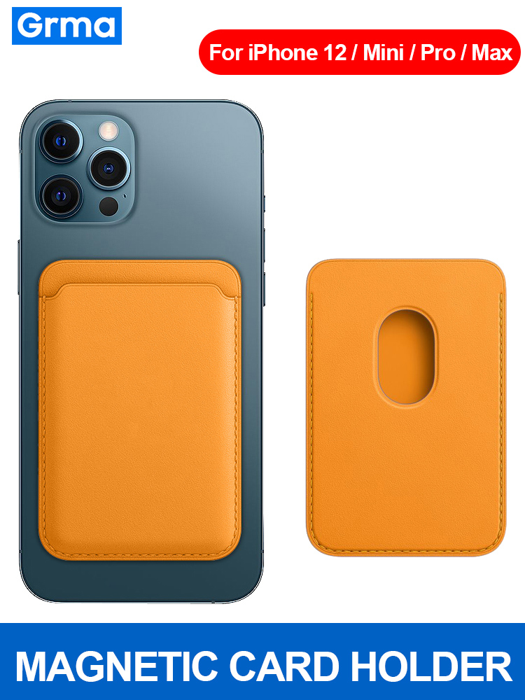 Grma Original Genuine Leather Bag for iPhone 12 Pro Max Mini Case Leather Mag Magnetic Safe Magnetic Wallet Card Bag, Camel
Grma Original Genuine Leather Bag for iPhone 12 Pro Max Mini Case Leather Mag Magnetic Safe Magnetic Wallet Card Bag, Camel