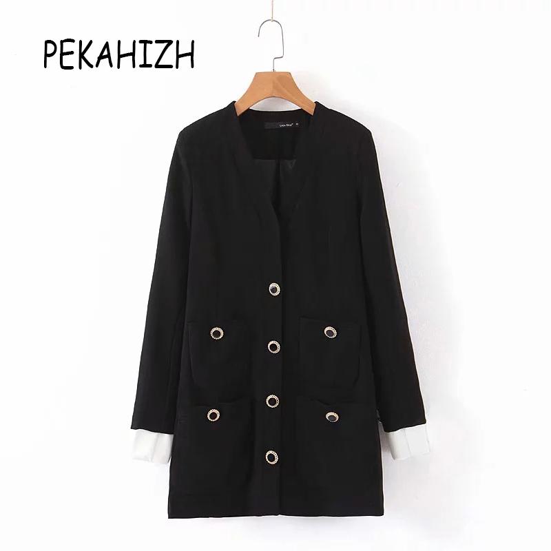 2020 Autumn black women blazers and jackets long sleeve triple breasted blazer coat women elegant long blazer korean jacket
2020 Autumn black women blazers and jackets long sleeve triple breasted blazer coat women elegant long blazer korean jacket