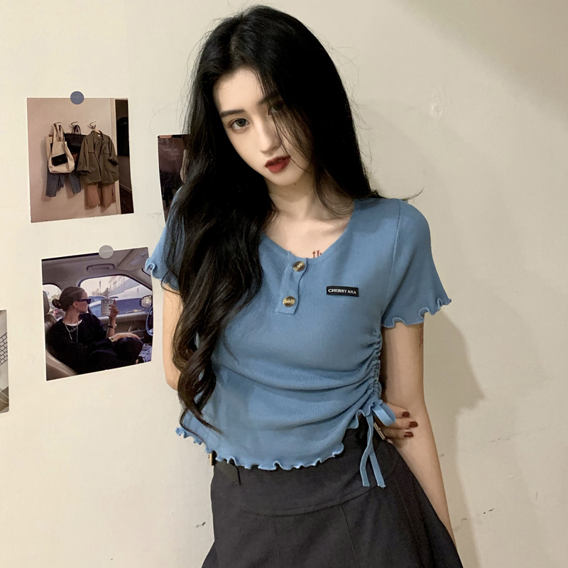 2021 New Korean summer lace letter up to mesh short sleeve design women's T-shirt tops (c1313) 8I2J, Blue
2021 New Korean summer lace letter up to mesh short sleeve design women's T-shirt tops (c1313) 8I2J, Blue
