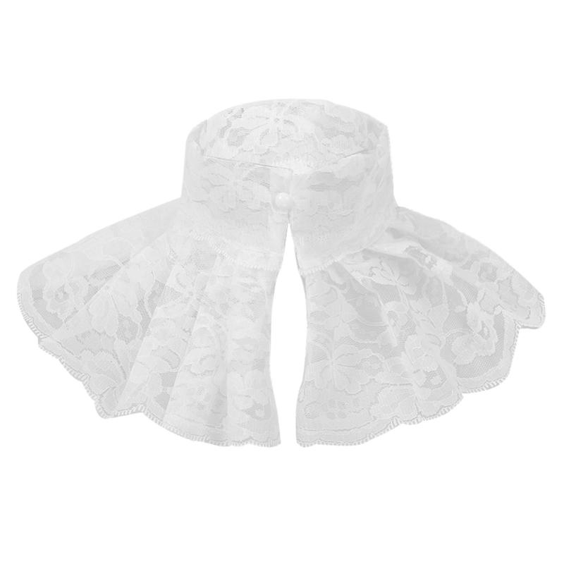 Women Sheer Lace Fake Collar Women See-through Floral Pattern Lace Ruffle High Neck Detachable Collar DIY Costume Accessories
Women Sheer Lace Fake Collar Women See-through Floral Pattern Lace Ruffle High Neck Detachable Collar DIY Costume Accessories