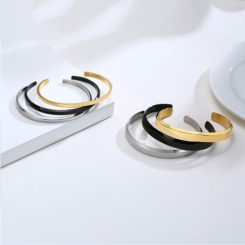 Fashion Stainless Steel Dainty Opening Bangle Bracelet for Women Men Jewelry Gold Color Simple Masculine Pulsera
Fashion Stainless Steel Dainty Opening Bangle Bracelet for Women Men Jewelry Gold Color Simple Masculine Pulsera