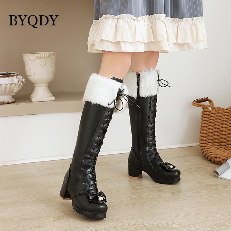 BYQDY 2021 Autumn Winter Cross Strap Lace Up Knee High Long Boots For Woman Fashion Bow Princess Cosplay High Heel Lolita Shoes, Pink shoes
BYQDY 2021 Autumn Winter Cross Strap Lace Up Knee High Long Boots For Woman Fashion Bow Princess Cosplay High Heel Lolita Shoes, Pink shoes
