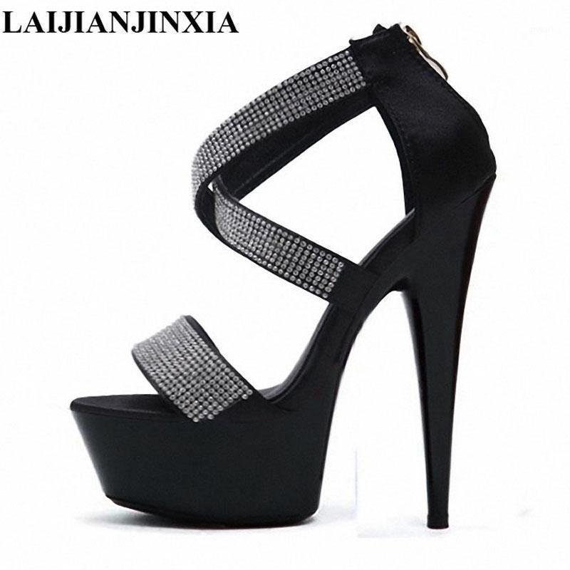 

LAIJIANJINXIA New Sexy 15CM High-Heeled Sandals Nightclub Classics Platform Pole Dancing Shoes Model High Heels Women's Shoes1, Q121