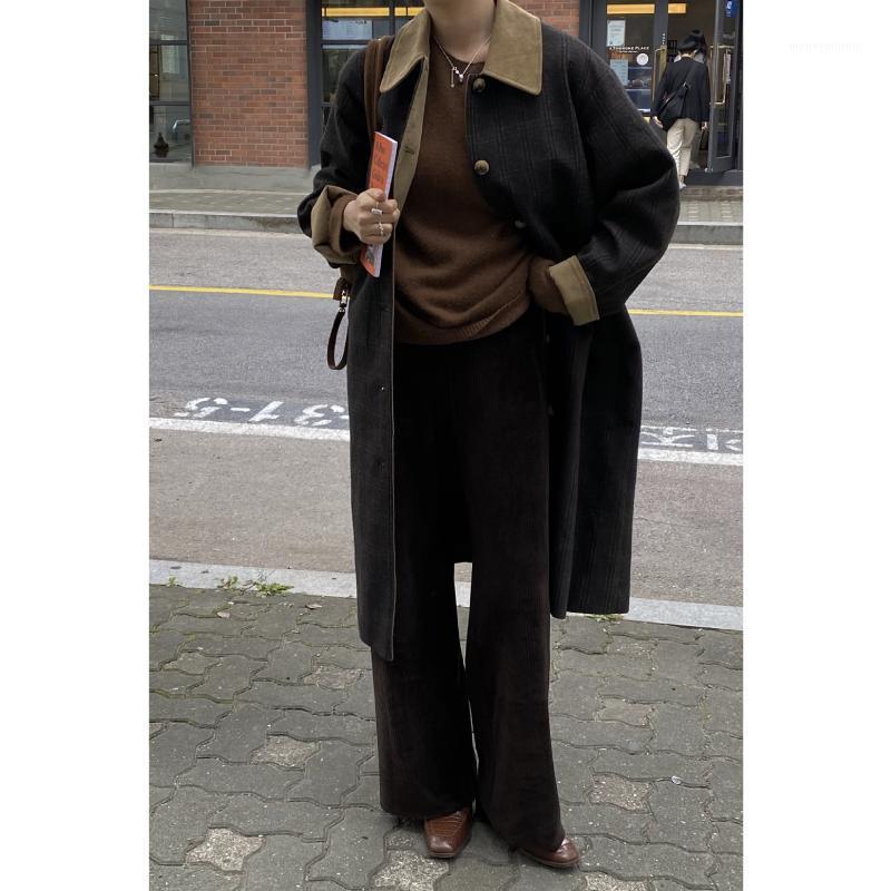 2021 winter new Korean East Gate mid long Lapel high waist Plaid Wool Coat warm coat women's fashion1, Brown check
2021 winter new Korean East Gate mid long Lapel high waist Plaid Wool Coat warm coat women's fashion1, Brown check