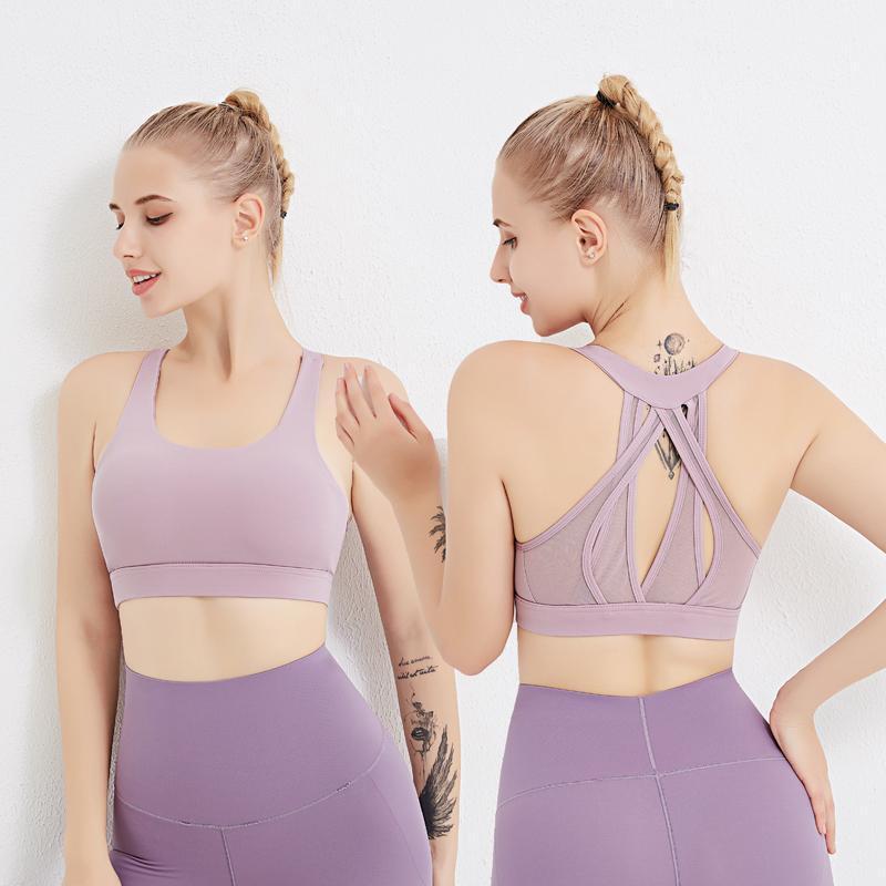 Raibaallu beauty back sports vest female -proof running high-intensity fitness underwear yoga bra1, Purple
Raibaallu beauty back sports vest female -proof running high-intensity fitness underwear yoga bra1, Purple