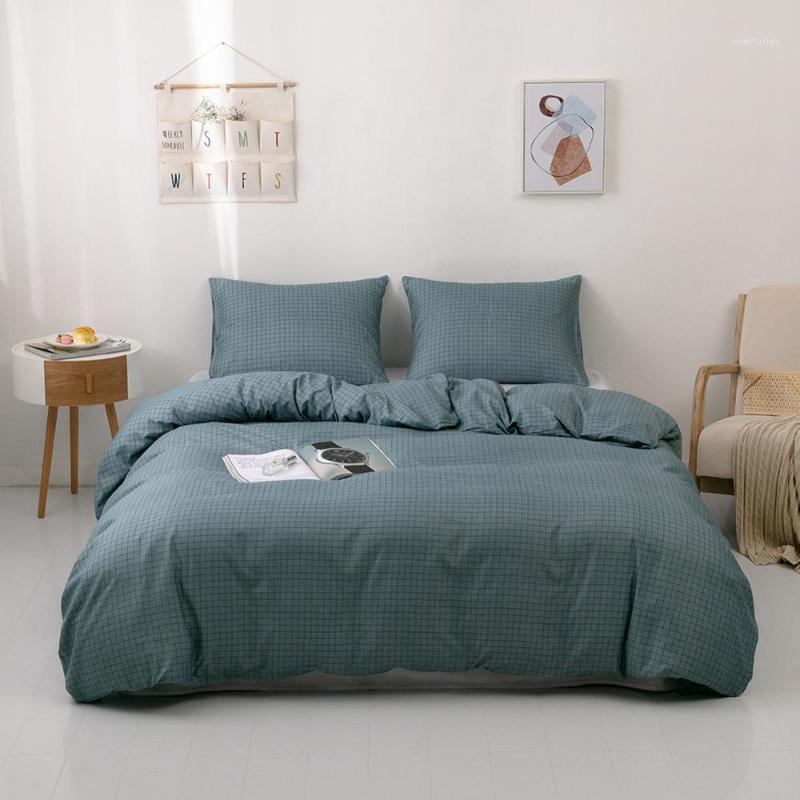 Nordic Simple Duvet Cover Set Skin-friendly Students Dormitory Guest Room Lattice Green Bedclothes Bedding Set for Adults Bed1, No.1
Nordic Simple Duvet Cover Set Skin-friendly Students Dormitory Guest Room Lattice Green Bedclothes Bedding Set for Adults Bed1, No.1