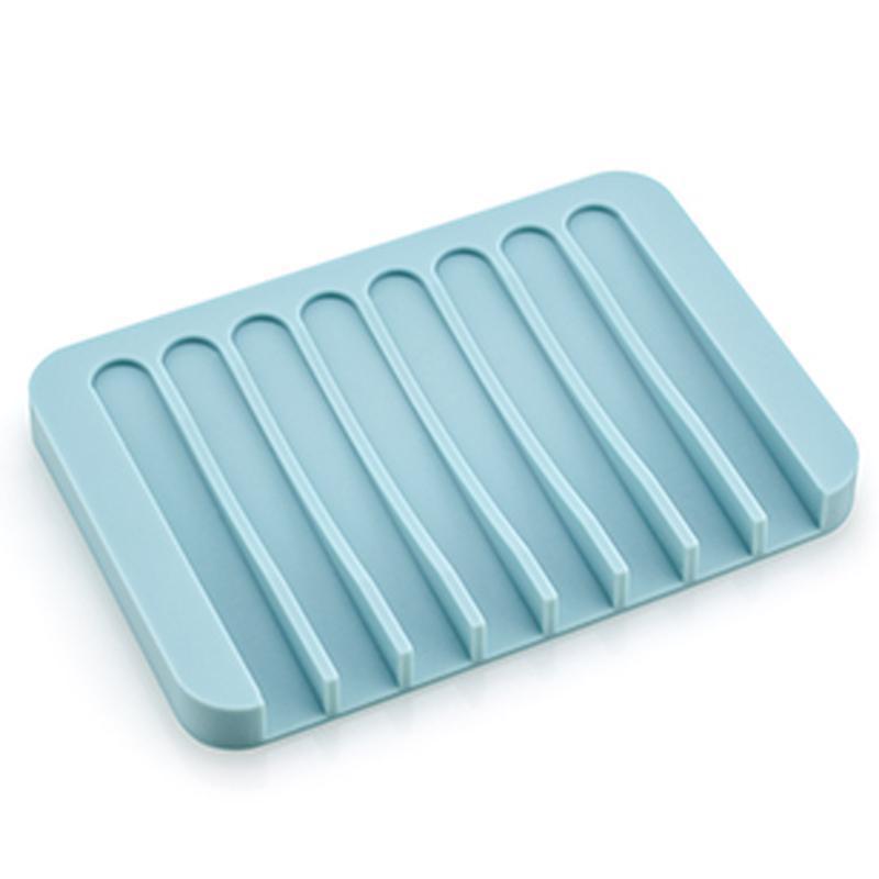 Multicolor Water Drainage Anti Skid Soap Box Silicone Soap Dishes Bathroom Soap Holders Case Home Bathroom High Quality