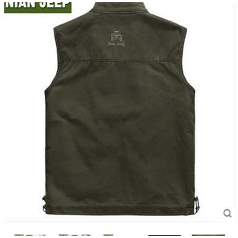 The classic high quality pure cotton vest Spring and summer leisure Many pocke photography vest men director coat 201216