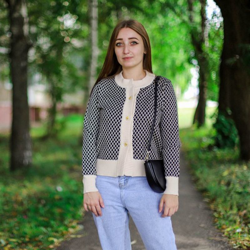 GIGOGOU Jacquard Knit Cardigan for Women Autumn Winter Single Breasted Argyle Cardigan Sweater Soft Chic Female Jacket Coat 201203