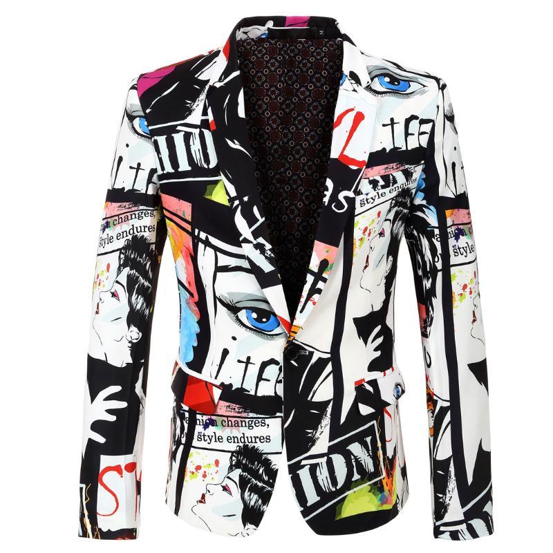 Mens Blazer 2020 New Hip Hop Men's Blazer with Stylish Print and Casual Blazers Men Suits, White;black
Mens Blazer 2020 New Hip Hop Men's Blazer with Stylish Print and Casual Blazers Men Suits, White;black