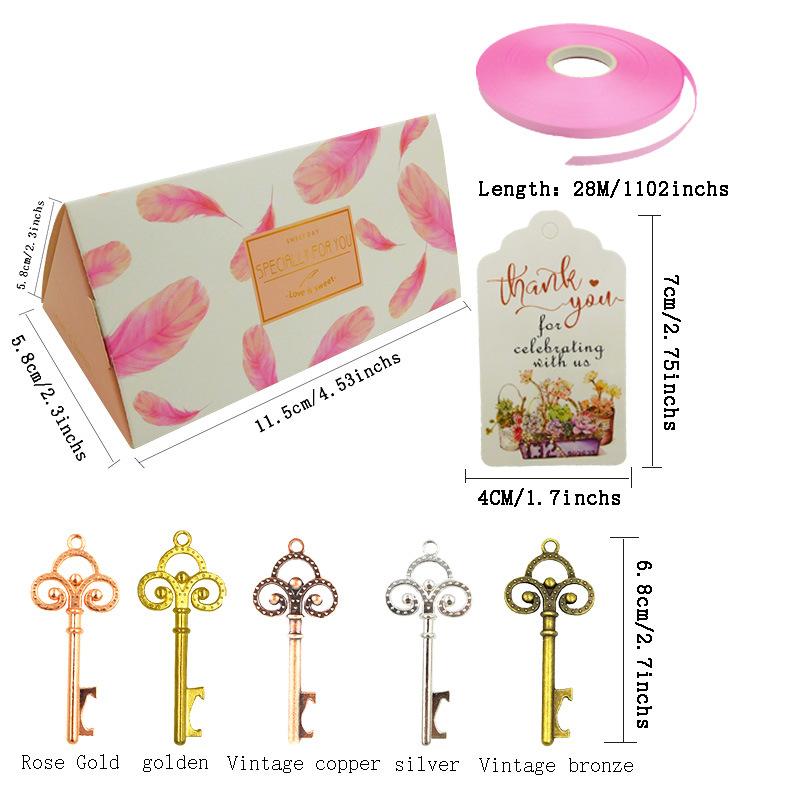 50pcs Candy Paper Gift Boxes Bags with Key Bottle Opener Packaging Box for Wedding Birthday Party Favors Christmas Decoration
50pcs Candy Paper Gift Boxes Bags with Key Bottle Opener Packaging Box for Wedding Birthday Party Favors Christmas Decoration