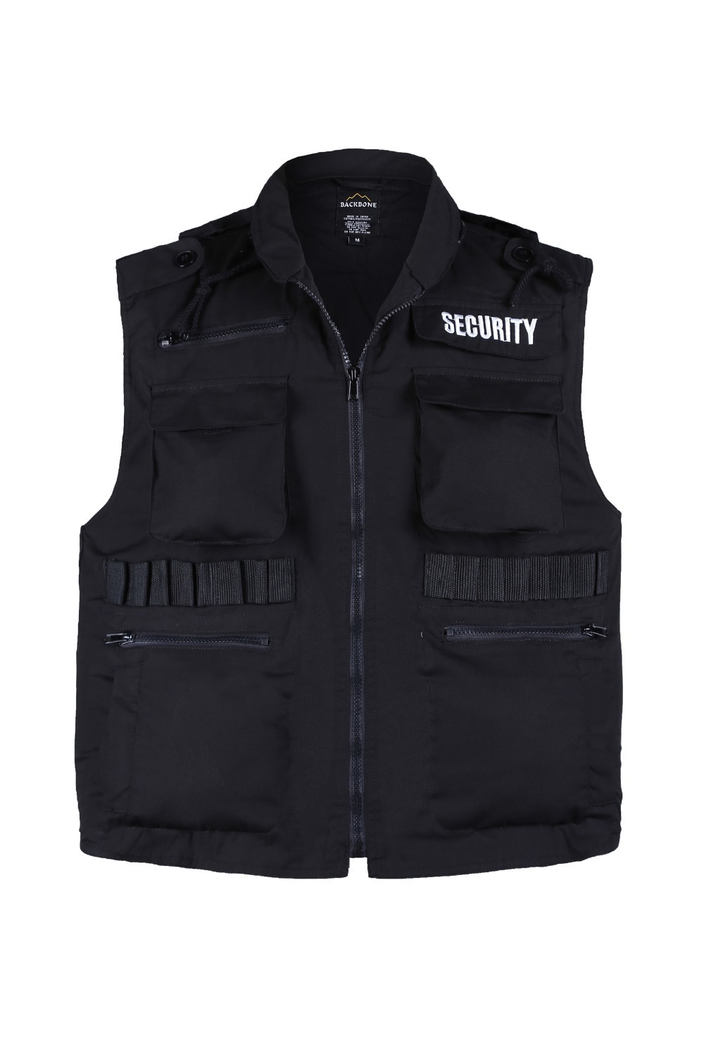 Mens Womens Army Style SECURITY Uniform Vest - Black -Size S, M,L,XL,2XL 201120