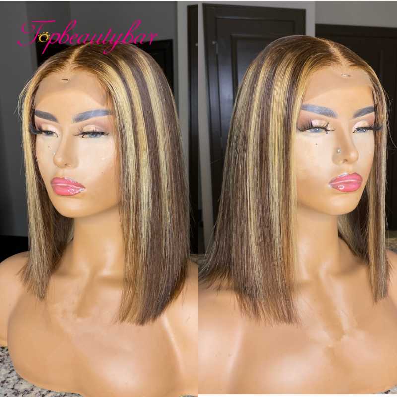 Honey Blonde 13x6 Middle Lace Human Hair Wigs Brazilian Remy Ombre Highlight Short Bob Wig 150 Density Pre Plucked For Women, As pic
Honey Blonde 13x6 Middle Lace Human Hair Wigs Brazilian Remy Ombre Highlight Short Bob Wig 150 Density Pre Plucked For Women, As pic