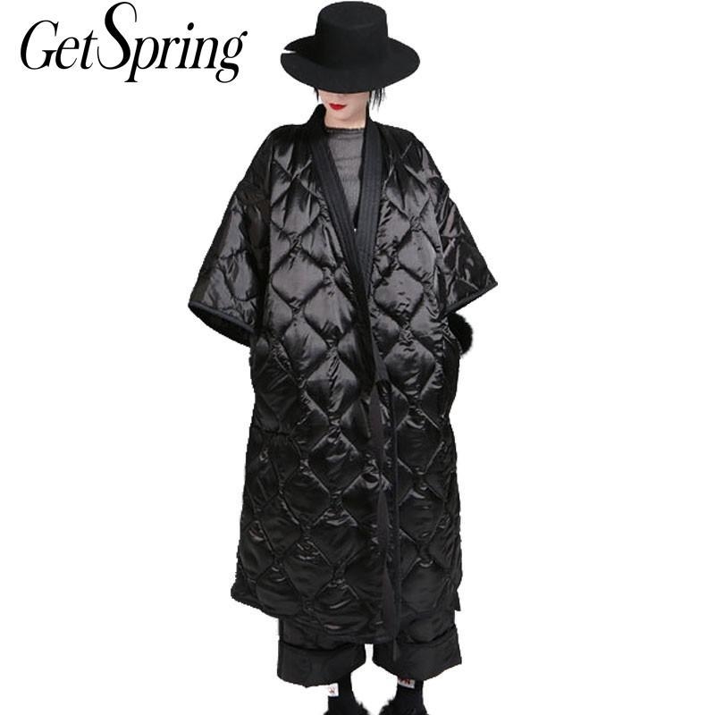 GRTSRING Women Winter Coat Oversize Modified Robe Long Wide Cotton Coat Parka Women Overcoat Long Warm Winter Jackets 201019