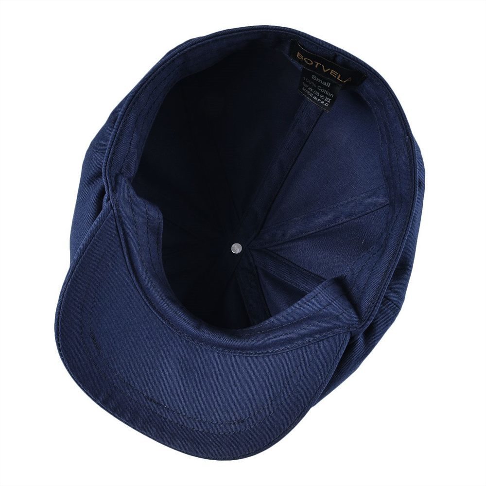 BOTVELA Newsboy Cap Men's Twill Cotton Navy Blue Hat Women's Baker Boy Caps Retro Big Large Hats Male Boina Apple Beret 003 T200104