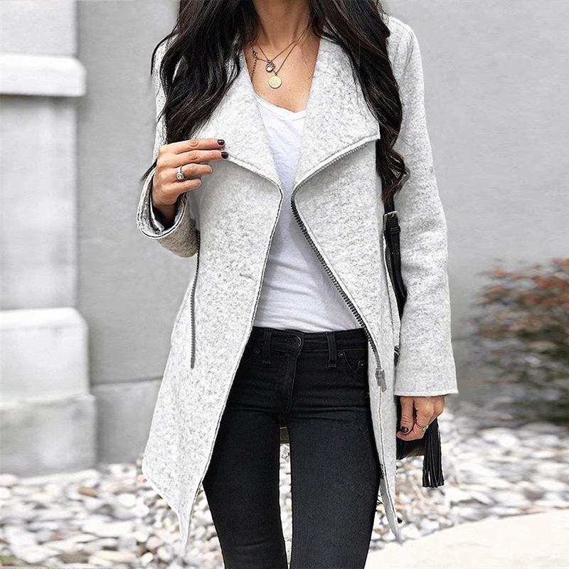 Duzeala Autumn Asymmetric Wool Blend Long Coat Women Winter Thick Casual Jacket Coat Skew Zipper Outwear Overcoat dropshipping, Gray
Duzeala Autumn Asymmetric Wool Blend Long Coat Women Winter Thick Casual Jacket Coat Skew Zipper Outwear Overcoat dropshipping, Gray