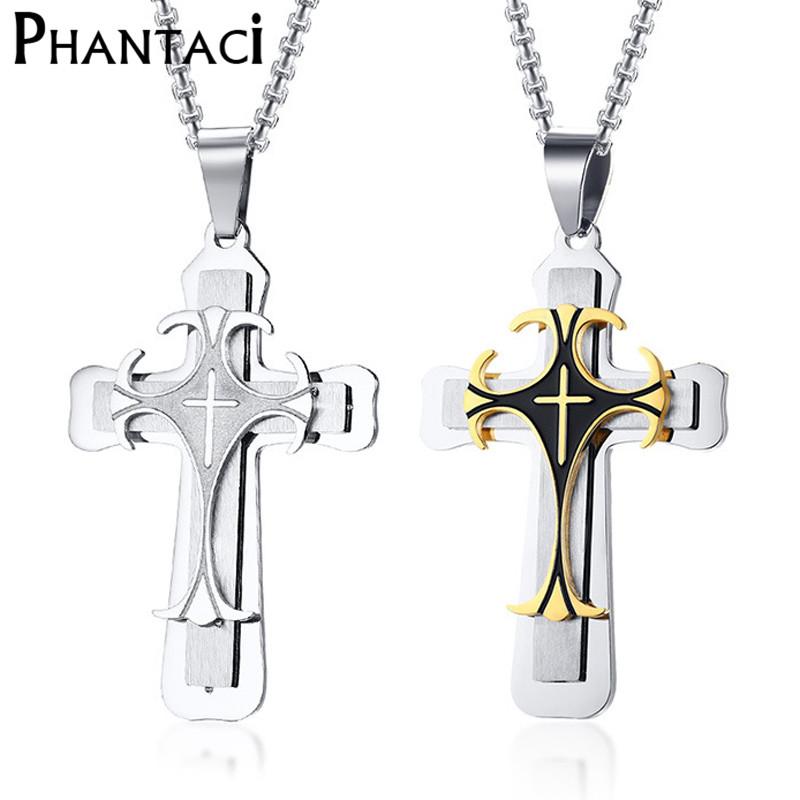 No Fade Big Cross 316L Stainless Steel Men Necklaces Hiphop Rock Slide Peace Long Chain Man Necklace Pendants Punk Jewelry
No Fade Big Cross 316L Stainless Steel Men Necklaces Hiphop Rock Slide Peace Long Chain Man Necklace Pendants Punk Jewelry