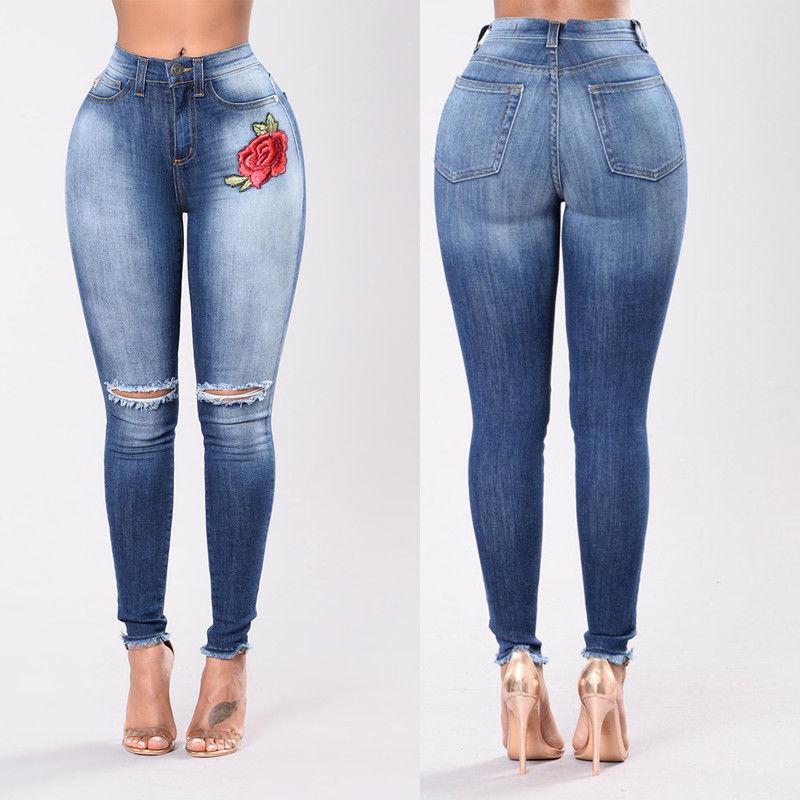 Embroidery Jeans 2020 High Waist Woman Jeans Skinny Plus Size 3XL Ripped Stretchy Denim Women Slim Fit Zip Up Female, Blue
Embroidery Jeans 2020 High Waist Woman Jeans Skinny Plus Size 3XL Ripped Stretchy Denim Women Slim Fit Zip Up Female, Blue