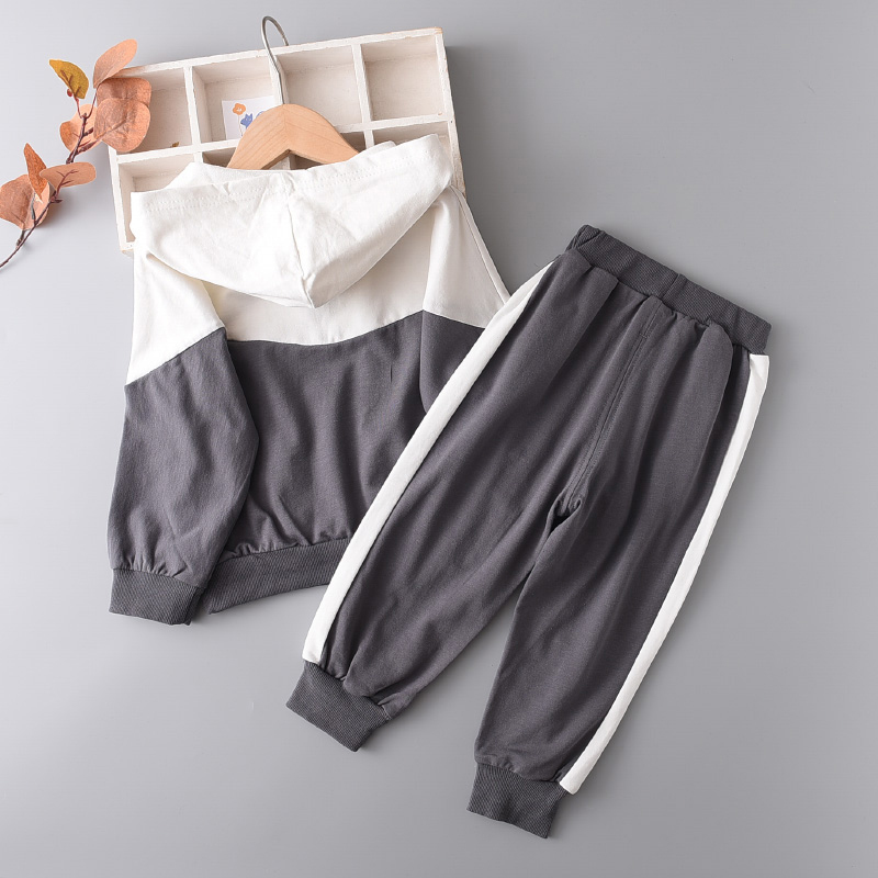 Menoea Boy Winter Clothing Autumn Cotton Splicing Color Jacket Pants Outfits Boys Tracksuit newborn kids clothes SetsX1019