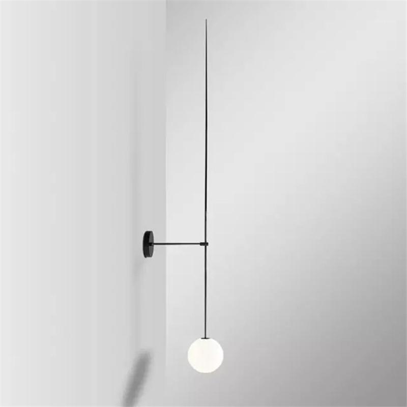 

Post Modern Line Wall Lamp Nordic Glass Ball Led Wall Sconce Light Fixtures Kitchen Bathroom Bedside Mirror Lights Loft Decor1