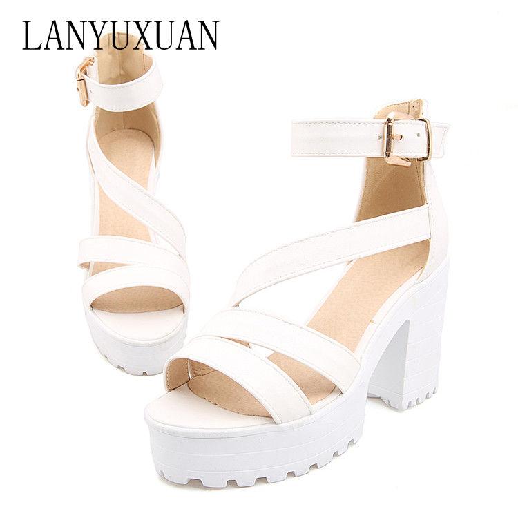 Big Size Summer Sandals Women 2020 Platform Female Thick Heel High Heels Peep Toe Sandals Shoes Women Sandalias Plataforma 9935, Sky blue
Big Size Summer Sandals Women 2020 Platform Female Thick Heel High Heels Peep Toe Sandals Shoes Women Sandalias Plataforma 9935, Sky blue