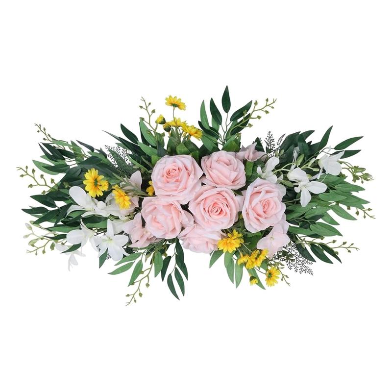 Artificial Rose Flower Swag Hanging Greenery Wreath for Home Party Front Door Window Wall Tabletop Wedding Arch Decor, As shown
Artificial Rose Flower Swag Hanging Greenery Wreath for Home Party Front Door Window Wall Tabletop Wedding Arch Decor, As shown
