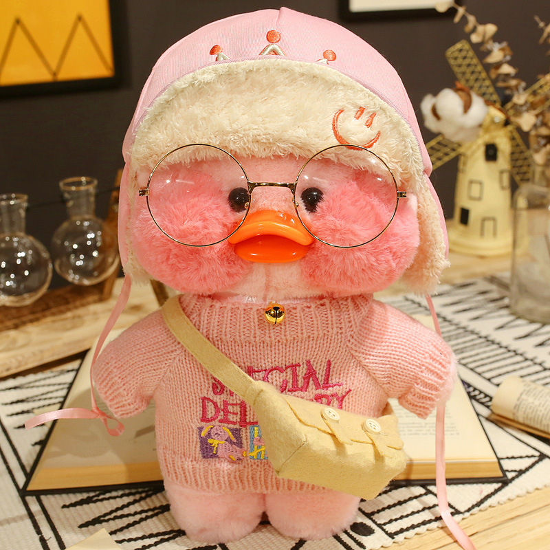 30cm Kawaii LaLafanfan Cafe Plush Toy Soft Animal Cartoon Cute Duck Stuffed Doll Kids Toys Christmas Birthday Gift for Chil LJ200902 Y260128