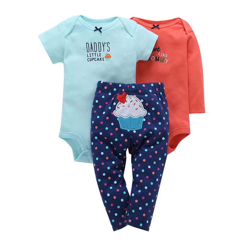 baby girl clothes stripe floral romper+pants cake embroider summer newborn outfit new born boy set toddler infant clothing Y1105