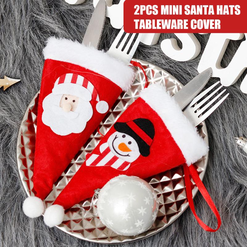 2pcs Mini Santa Hat Christmas Hats Tableware Cover Cup Bottles Cover Silverware Holders Christmas Party Decoration
2pcs Mini Santa Hat Christmas Hats Tableware Cover Cup Bottles Cover Silverware Holders Christmas Party Decoration
