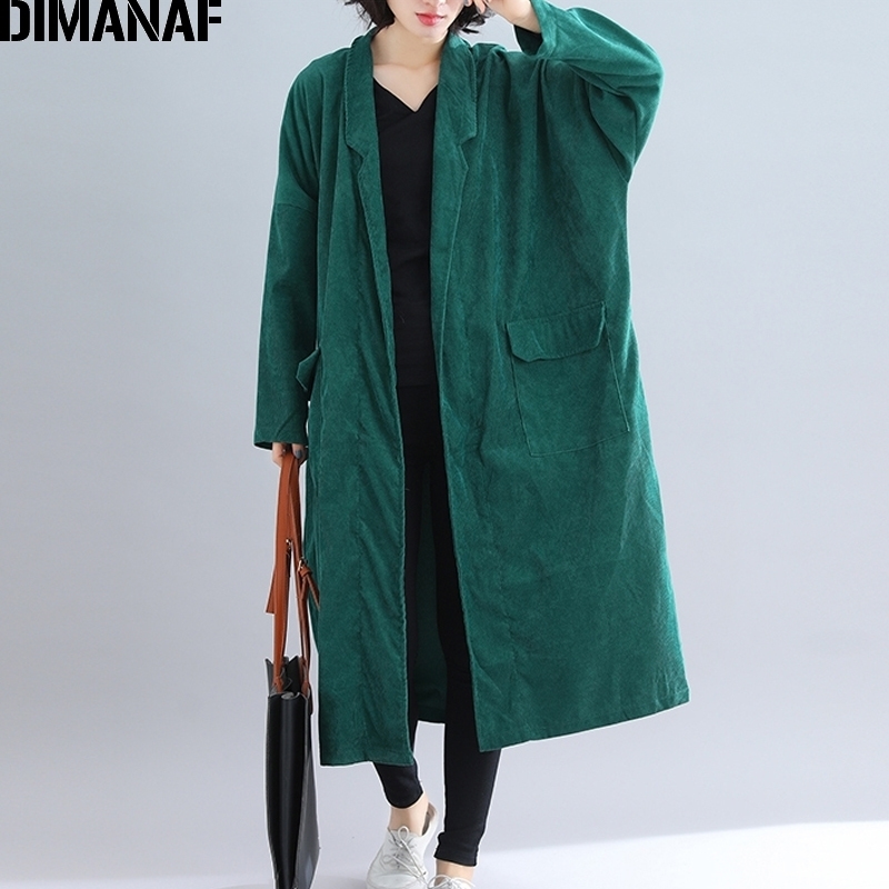 DIMANAF Women Jackets Plus Size Long Coat Corduroy Autumn Winter Big Size Cardigan Female Clothes Loose Oversized Outerwear 2021 201109, Jjj99102cn-green
DIMANAF Women Jackets Plus Size Long Coat Corduroy Autumn Winter Big Size Cardigan Female Clothes Loose Oversized Outerwear 2021 201109, Jjj99102cn-green