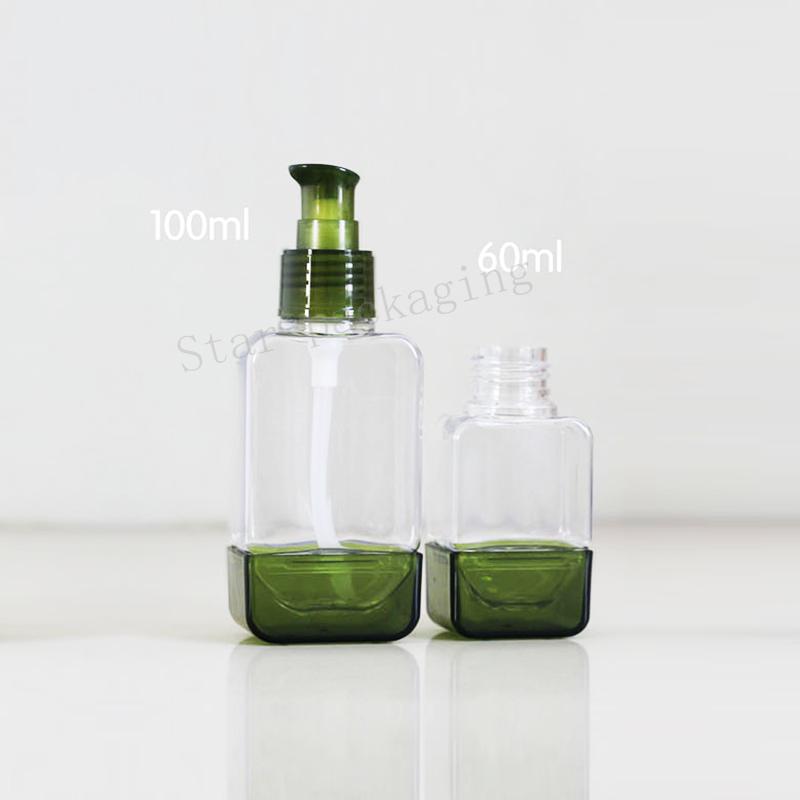 30pcs/lot 100ml 60ml transparent square container Cream Emulsion, liquid,shower gel refillable colorful empty pump bottles
30pcs/lot 100ml 60ml transparent square container Cream Emulsion, liquid,shower gel refillable colorful empty pump bottles
