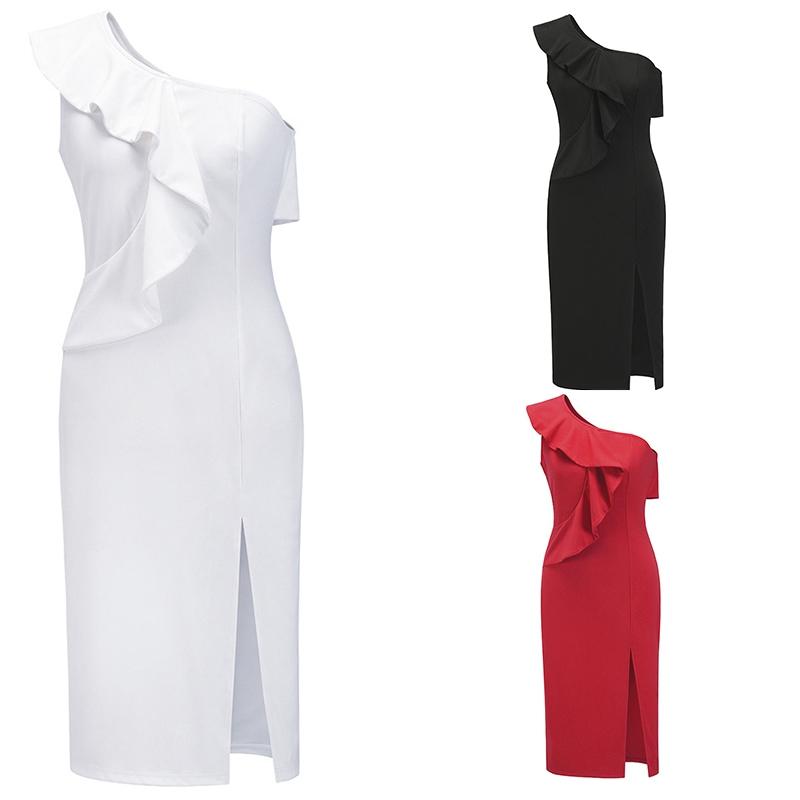 Women Sexy Bodycon Off Shoulder Bandage Dresses Female Ruffles Backless Elegant Club Summer Dress, White
Women Sexy Bodycon Off Shoulder Bandage Dresses Female Ruffles Backless Elegant Club Summer Dress, White