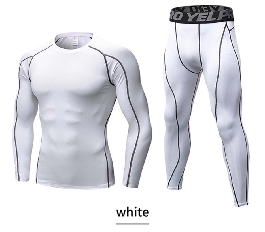 2PCS Set Men Compression Running Tracksuit Tight Quick Dry Gym Fitness Running Tights Sets Men' Training Sport ExerciseSuits, Beige
2PCS Set Men Compression Running Tracksuit Tight Quick Dry Gym Fitness Running Tights Sets Men' Training Sport ExerciseSuits, Beige