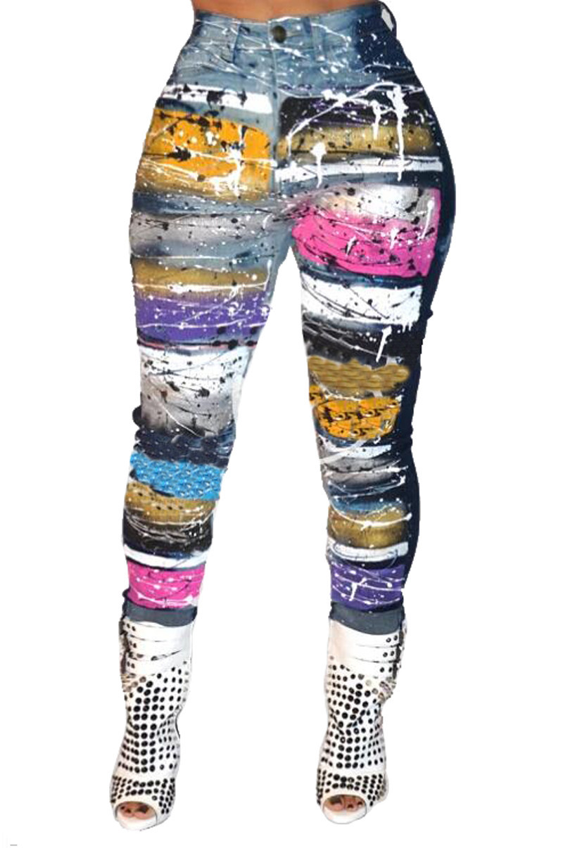 2021 New Autumn Women' Colorful Fashion Leggings Print Casual High-waisted Street Wear Feminine Elastic Pencil Pants 1h85, Multi
2021 New Autumn Women' Colorful Fashion Leggings Print Casual High-waisted Street Wear Feminine Elastic Pencil Pants 1h85, Multi