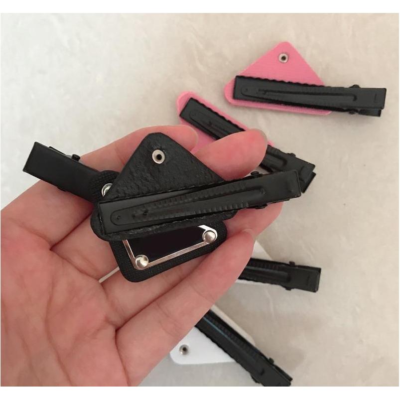 Hair Clips Barrettes Triangle Hair Clip With Stamp Women Girl Leather Letter Fa sqckQZ dhseller2010