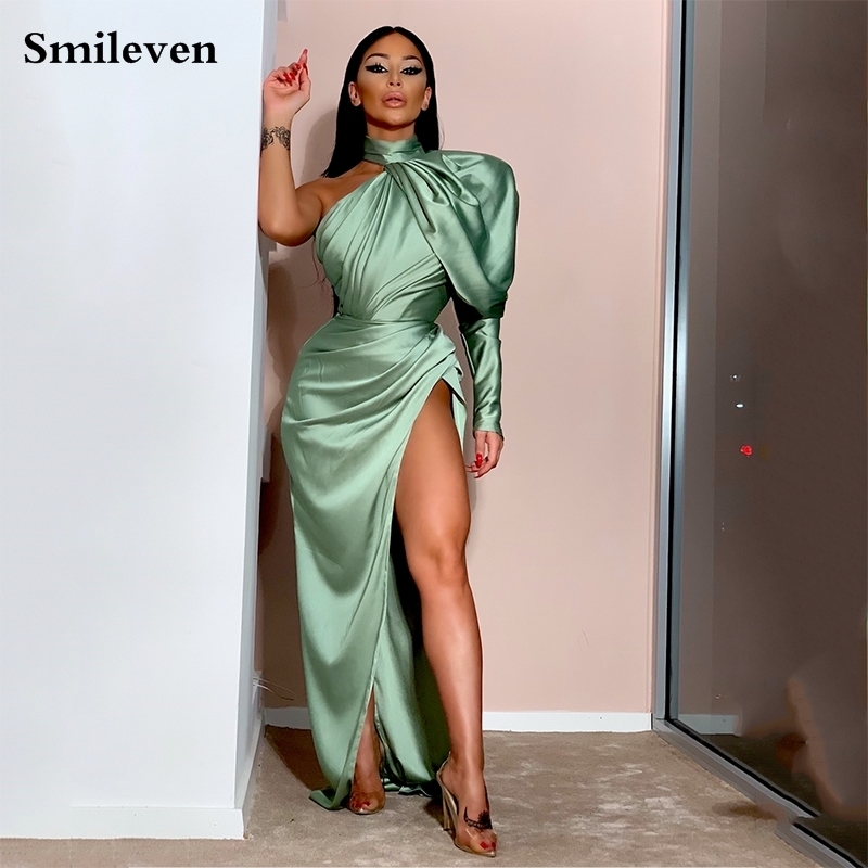 Smileven One Shouldr Emerald Green Evening Dress Mermaid Long Sexy Side Split Prom Party Gowns Halter Neck Celebrity Dresses 201114, Champagne
Smileven One Shouldr Emerald Green Evening Dress Mermaid Long Sexy Side Split Prom Party Gowns Halter Neck Celebrity Dresses 201114, Champagne