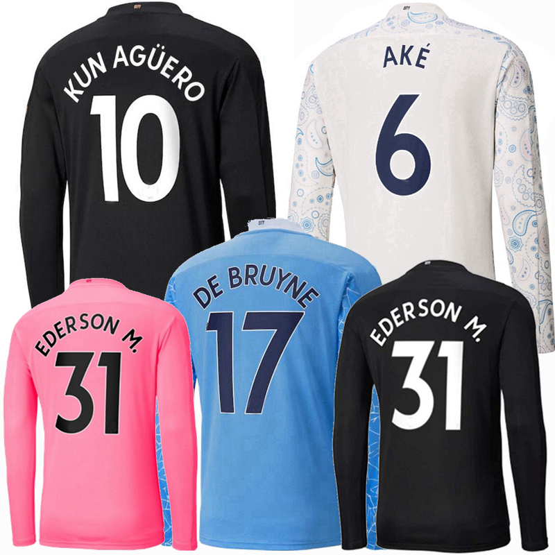 2020 2021 Manchester long sleeve soccer jersey EDERSON DE BRUYNE AKE FERRAN RODRIGO Foden G.JESUS MAHREZ KUN AGUERO football full shirt, Away
2020 2021 Manchester long sleeve soccer jersey EDERSON DE BRUYNE AKE FERRAN RODRIGO Foden G.JESUS MAHREZ KUN AGUERO football full shirt, Away