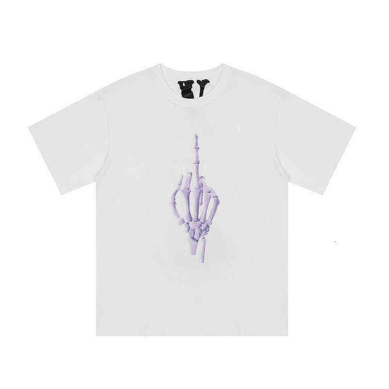 2022 Vlon Summer Hip Hop Print Short Sleeve T-shirt Ins Dark Half Sleeve Top Men's Loose Bottomed Shirt Fashion