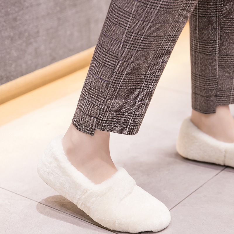 S-2xl Autumn Winter Plaid Wool Harem Pants Female Ankle-length High Waisted Pants Harem Pants Women Plus Trousers Women 201113