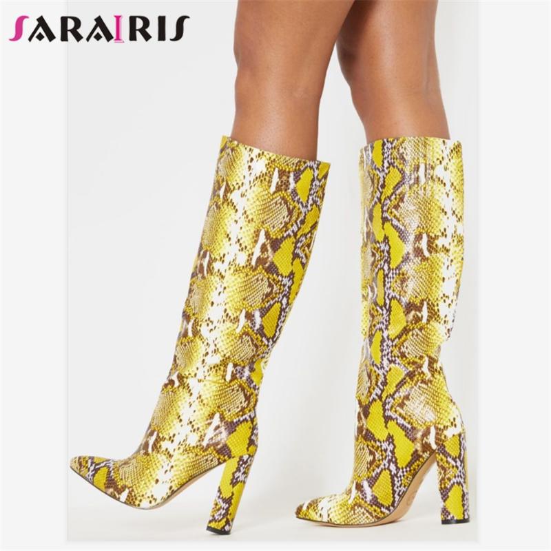 SARAIRIS 33-43 New Fashion Brand Snake Veins Prints Boots Women Pointed Toe Ladies High Heels Shoes Woman Party Sexy Boots Women, Black
SARAIRIS 33-43 New Fashion Brand Snake Veins Prints Boots Women Pointed Toe Ladies High Heels Shoes Woman Party Sexy Boots Women, Black