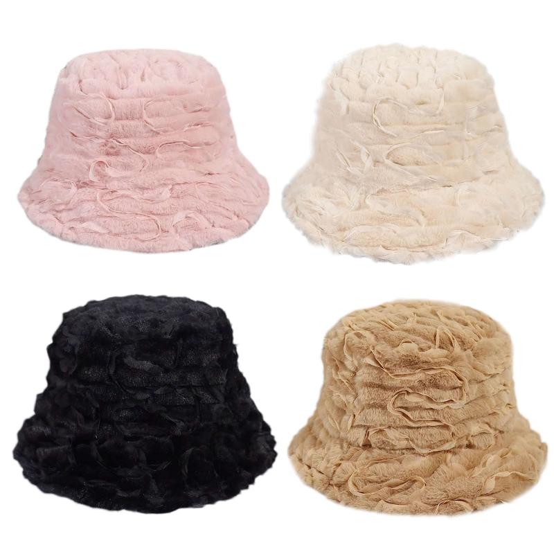 Wide Brim Hats Women Ruffled Lace Solid Color Bucket Hat Winter Warm Fluffy Plush Fisherman Cap, Black
Wide Brim Hats Women Ruffled Lace Solid Color Bucket Hat Winter Warm Fluffy Plush Fisherman Cap, Black