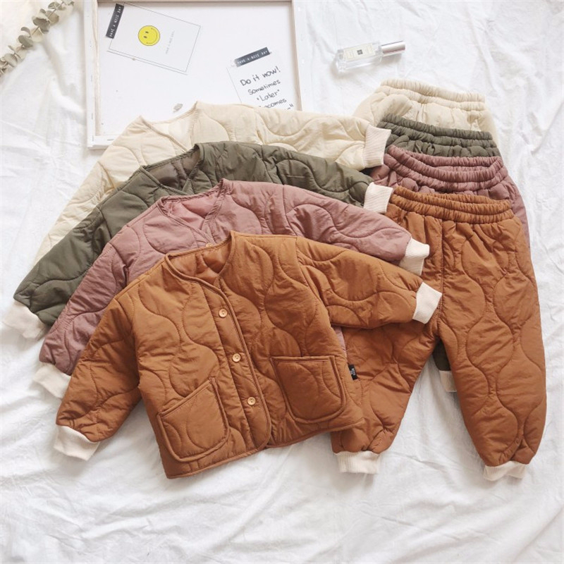 Fashion Children's Clothes Set for Baby Girls Boys Kids Warm Autumn Winter Home ClothingX1019
