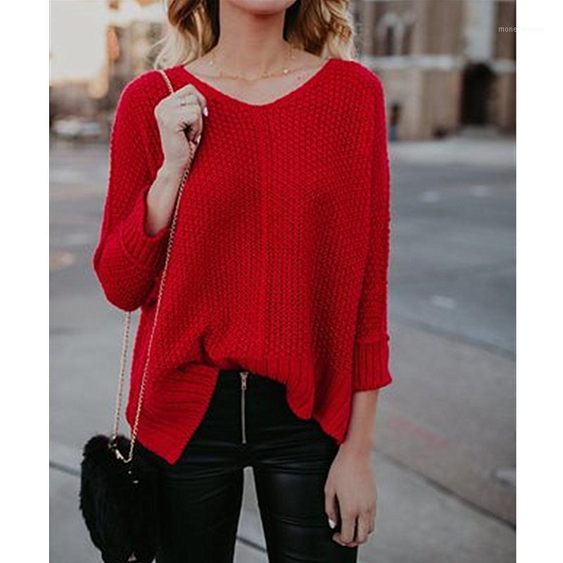 2019 New Autumn Winter Pullovers Sweaters Lady Long Sleeve Knitted V Neck Sweater Knitwear Clothes Female Fashion Loose Knitting1, Red
2019 New Autumn Winter Pullovers Sweaters Lady Long Sleeve Knitted V Neck Sweater Knitwear Clothes Female Fashion Loose Knitting1, Red